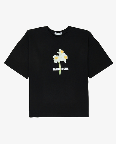 Футболка One Two Narcisus черная