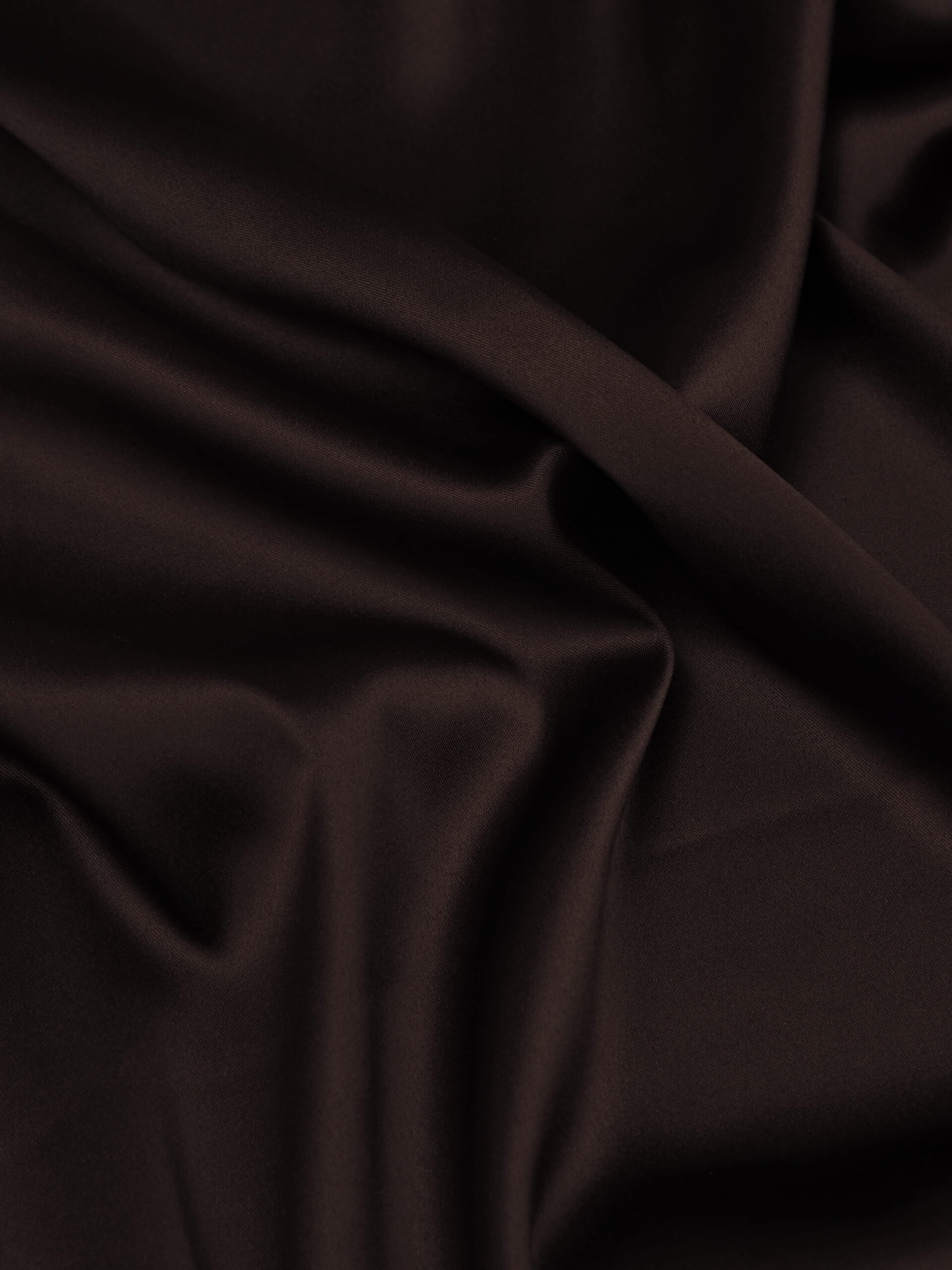 Атлас стрейч шоколад глянцевый метражом