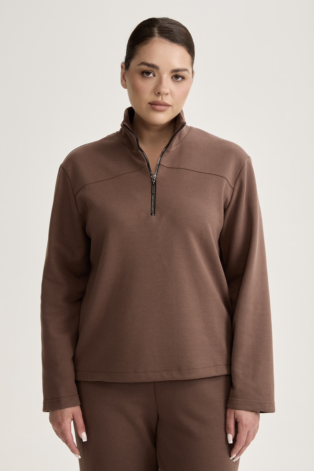 Свитшот пике, мокко