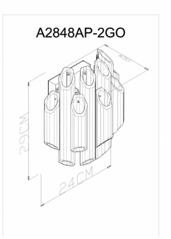 Настенный светильник Arte Lamp JASTIN A2848AP-2GO