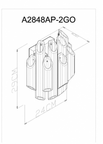 Настенный светильник Arte Lamp JASTIN A2848AP-2GO