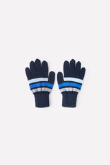 Перчатки  для мальчика  КВ 10006/темно-синий,голубой