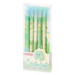 Ручка гелевая, пиши-стирай, Basir, синие чернила, серия "DINO", 3 цвета корпуса