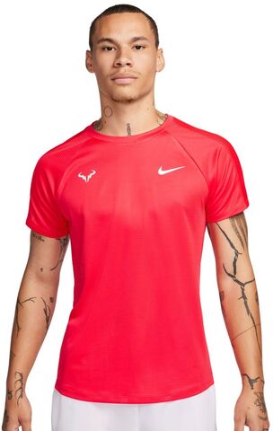 Теннисная футболка Nike Rafa Challenger Dri-Fit Tennis Top - siren red/white