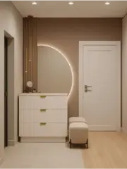 Комод деревянный бежевый с ящиками для вещей