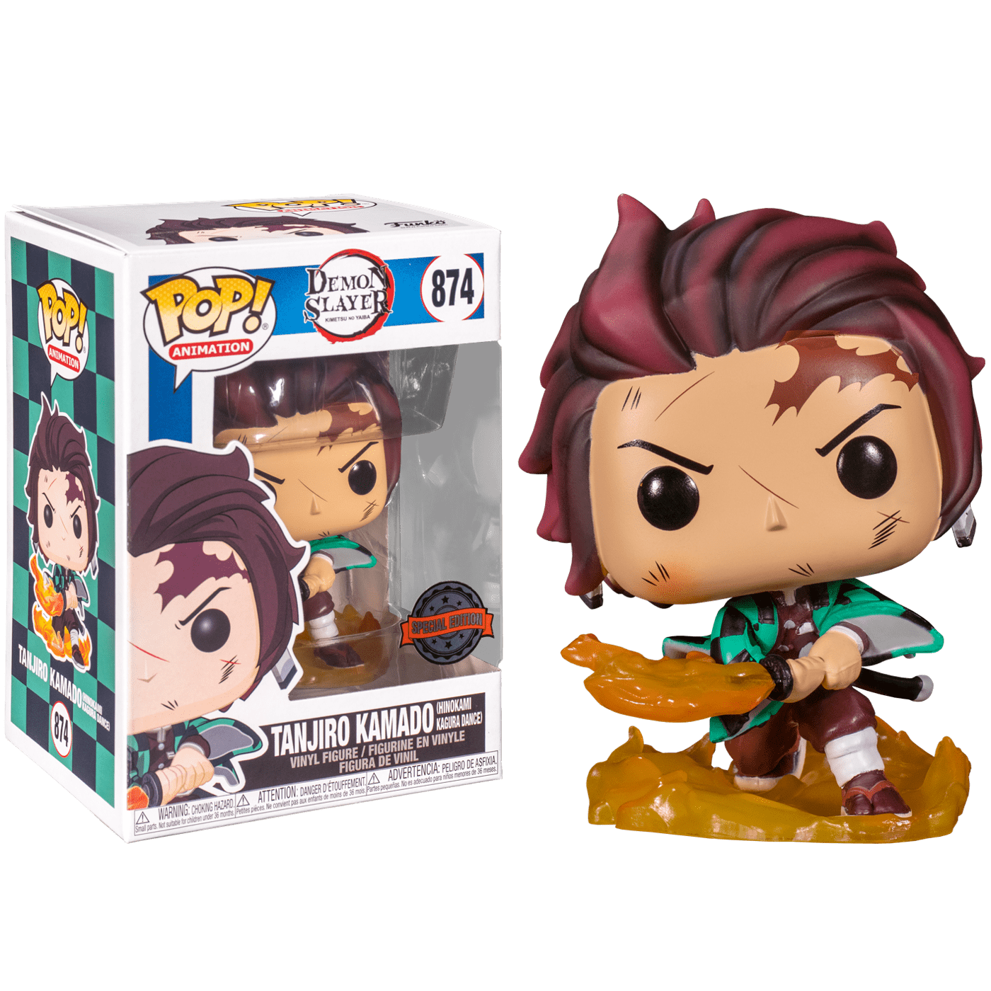 Фигурка Funko POP! Demon Slayer: Tanjiro Kamado Hinokami Kagura Dance  (Стикер Special Edition) - купить по выгодной цене | Funko POP Shop