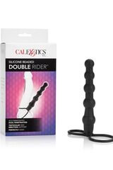 Насадка на пенис для двойного проникновения Silicone Beaded Double Rider - 14 см. - 