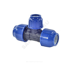 Тройник компрессионный ПЭ переходной Дн 25х20 Ру16 RTP (РосТурПласт) 11594