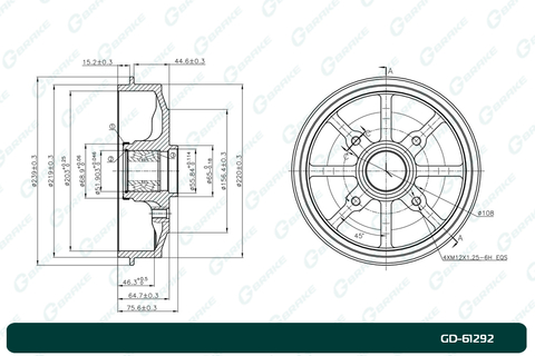 Барабан тормозной G-brake  GD-61292