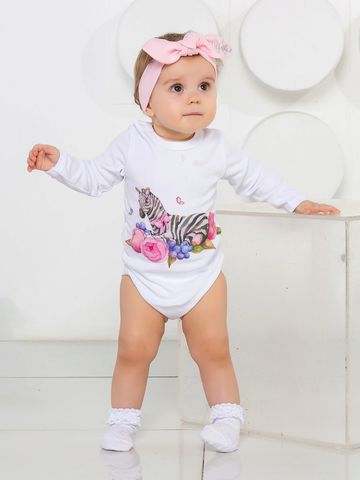 Боди "Зебра в цветах"