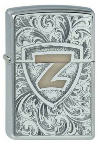 Зажигалка Zippo, латунь/сталь, серебристая, с покрытием High Polish Chrome 36х12х56 мм (250 ZShield) | Wenger-Victorinox.Ru