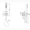 Gessi Goccia Душевой комплект: вывод воды на 1/2”, держатель и ручной душ, цвет: хром 33773#031