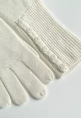 Перчатки кашемир белого цвета Marc & Andre JA17-U011-ECR