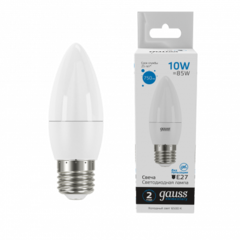 Лампа Gauss LED Elementary Свеча 10W E27 750 lm 6500K  30230