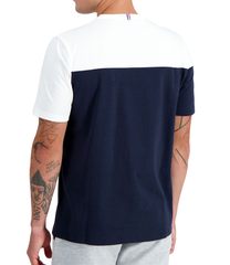 Теннисная футболка Le Coq Sportif BAT Tee Short Sleeve N°3 SS23 - sky captain/new optical white