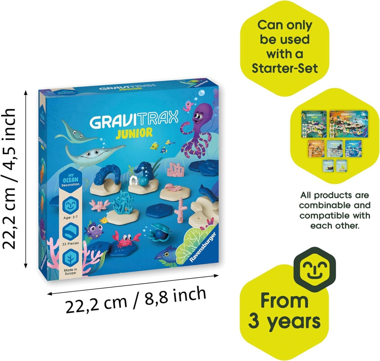 Конструктор Ravensburger Gravitrax Junior Ocean - Дополнительный элемент к  конструктору - Океан - Настольная игра Гравитракс 274000 купить в Москве |  Доставка по России.