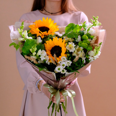 Летний букет с подсолнухами #33 