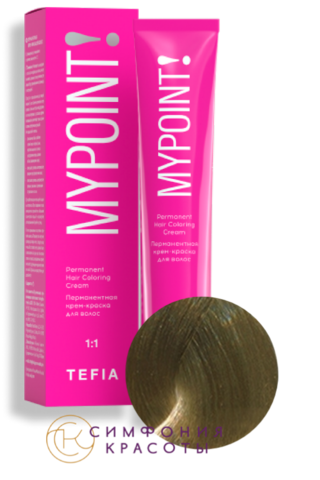 Перманентная крем-краска для волос Mypoint 9.8 Очень светлый блондин коричневый Tefia, 60 мл