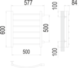 Полотенцесушитель Terminus Классик П6 500х600 бп500