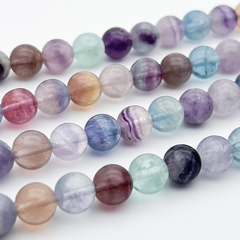 Флюорит бусины, диаметр 8,2-8,4 мм, цена за 22-23 шт (1/2 нити)