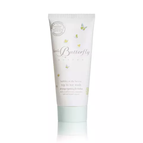 Органическая детская пена от макушки до пяток Little Butterfly Top To Toe Wash "Воздушные пузырьки" 100 мл