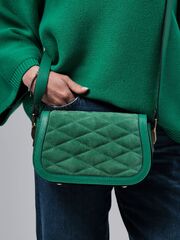 Сумка замшевая на плечо Deboro 30791 зеленая весна