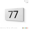 Табличка с номером 77 на дверь квартиры, для офиса, кабинета, аудитории, склада, белая 120х70 мм, Айдентика Технолоджи