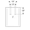 Зеркало с подсветкой Geberit Option Basic, двухсторонняя подсветка: B=50см, H=65см