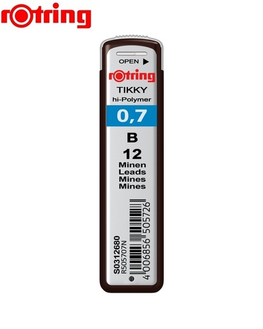 Грифель Rotring Tikky 0.7 mm B (12 шт.) (S0312680)