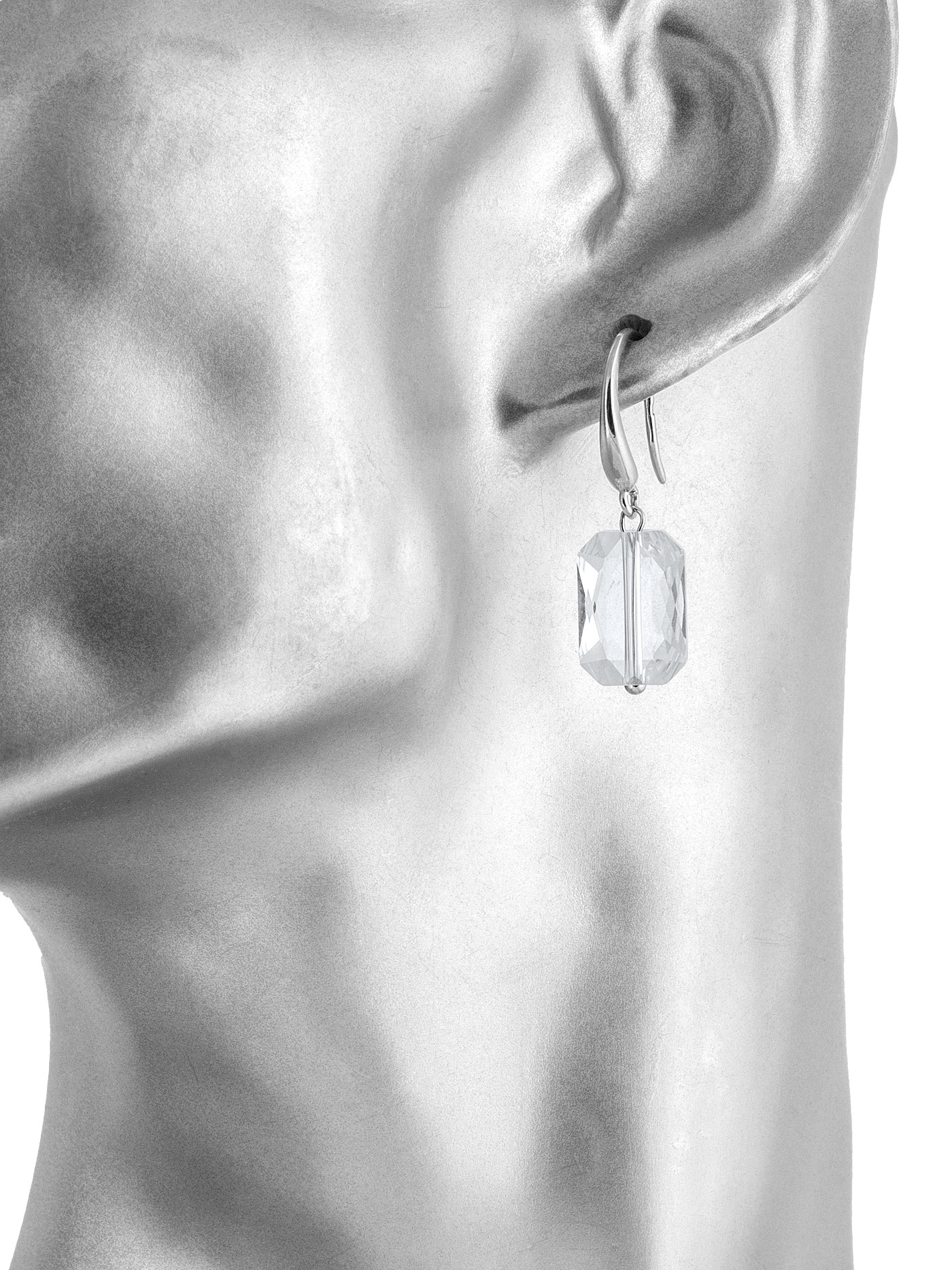 Серебряные серьги с кристаллами Swarovski