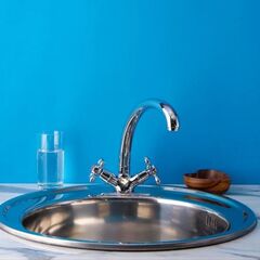 Смеситель для кухни, BOOU, с кран-буксой, хром, BA5318-1F-SE020-B702