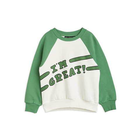 Свитшот Mini Rodini I am Great Green