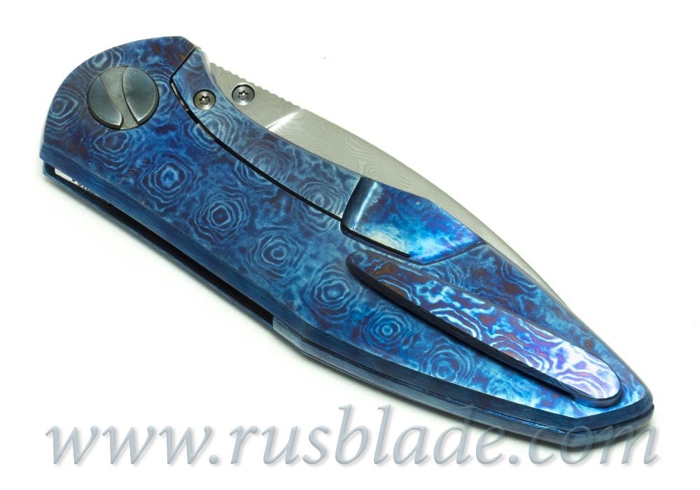 Cheburkov Toucan Custom Timascus Damascus Folding Knife - фотография 