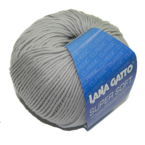 Пряжа Lana Gatto Supersoft 12504 светло-серый
