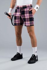 Шорты теннисные Hydrogen Tartan Shorts - pink/black