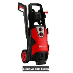 Мойка высокого давления QUATTRO ELEMENTI GENOVA 180 Turbo (2600 Вт, 180 Бар, 450 л/час, Колеса, асинхрон) + ротационная насадка