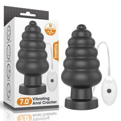 Черная анальная вибровтулка 7 King Sized Vibrating Anal Cracker - 18 см. - 