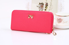 Женский длинный кошелек в корейском стиле с бантиком