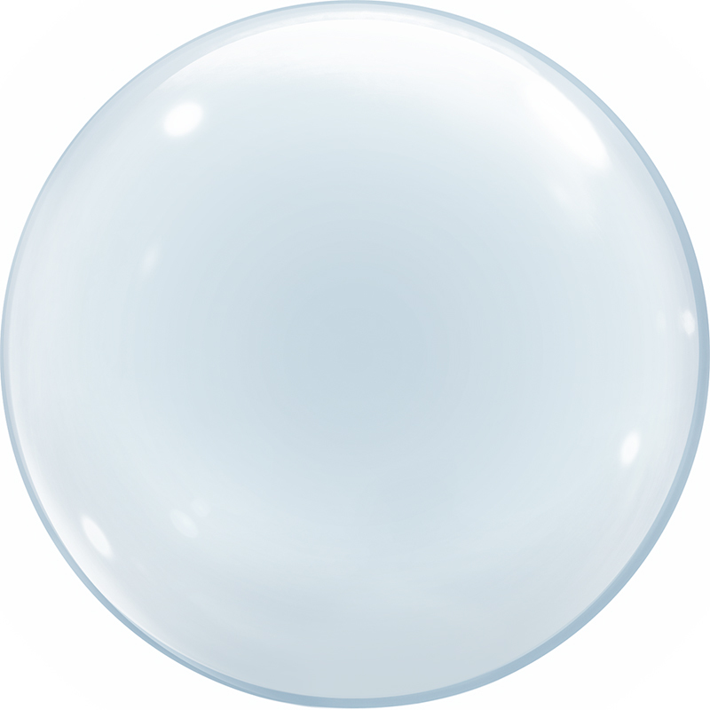 К Сфера 3D, Deco Bubble (Бабл), 24''/61 см, Прозрачный, 1 шт.