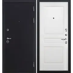 Купить Входная дверь Колизей Плюс тёмное серебро антик панель массив Валенсия белая эмаль