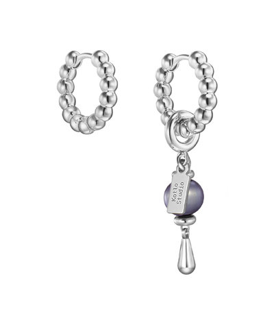 Серьги Pearl Drop Silver-Black