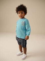 Толстовка и шорты в комплекте для мальчика Next E60-717, Голубой, Черный