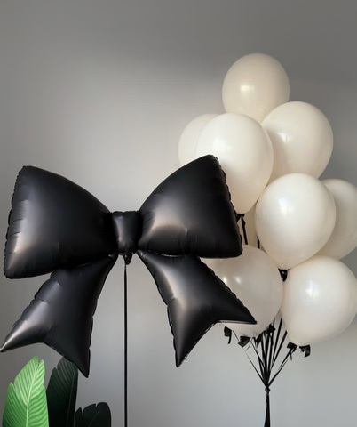 Бежевые шары набор Бант черный новосибирск | Wonderball-project.ru Бежевые шары набор Бант черный новосибирск | Wonderball-project.ru