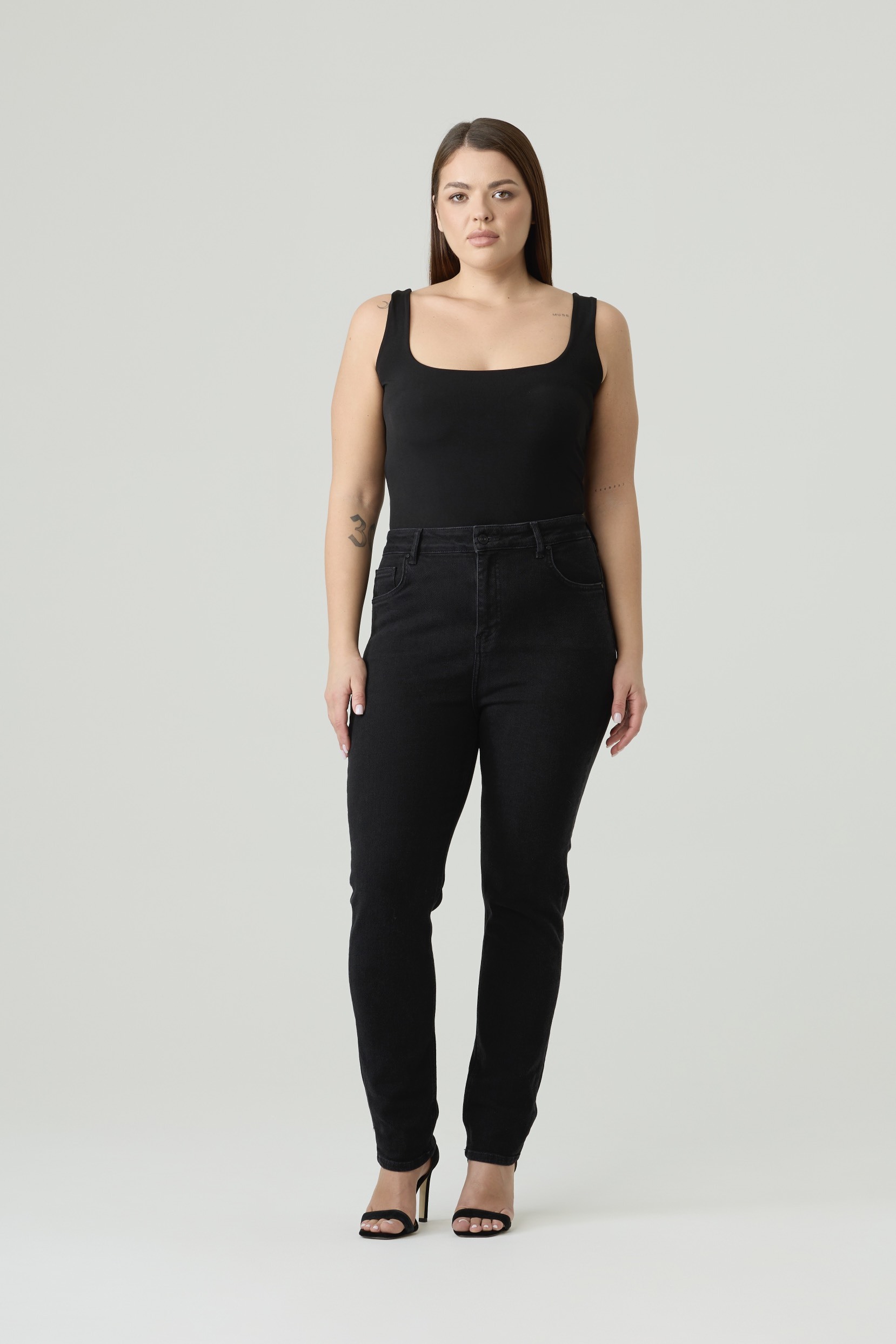 Джинсы skinny fit, черный