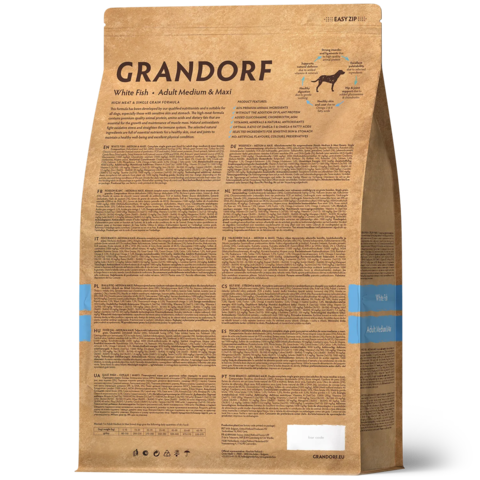 GRANDORF Белая рыба Для средних и крупных пород