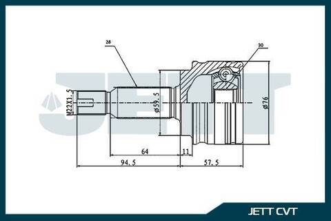 ШРУС внешний JETT V41-1409
