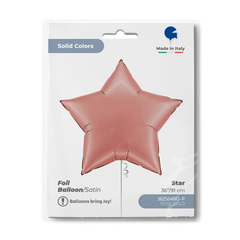 Г 36''/91 см, Звезда, Сатин, Розовое Золото, 1 шт.