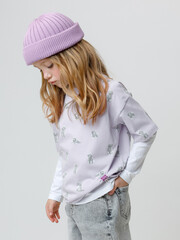 фуфайка  для девочки  КР 302878/сиреневый 3710 Н090 к647