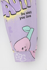 брюки  для девочки  КР 400792-1/пастельно-лиловый,позитив к541