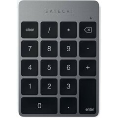 Цифровой блок Satechi Bluetooth Keypad алюминий, тонкий перезаряжаемый USB-C, серый космос